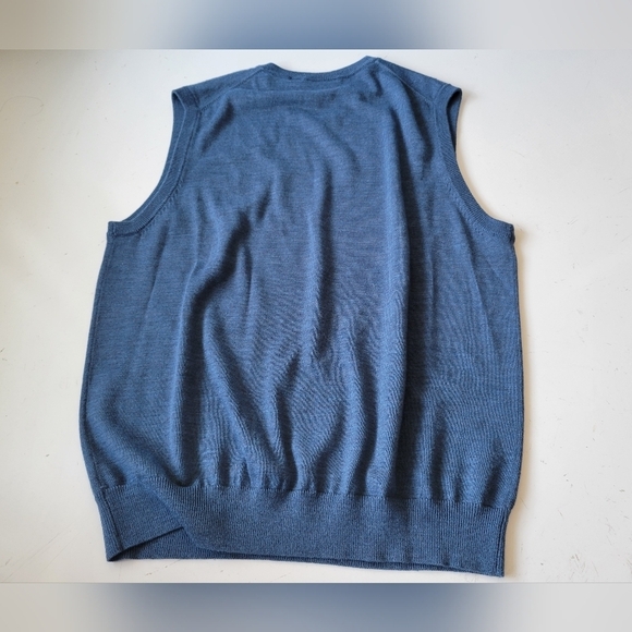 Cutter & Buck Wool Blend Blue Knit Vest Large - Picture 5 of 8